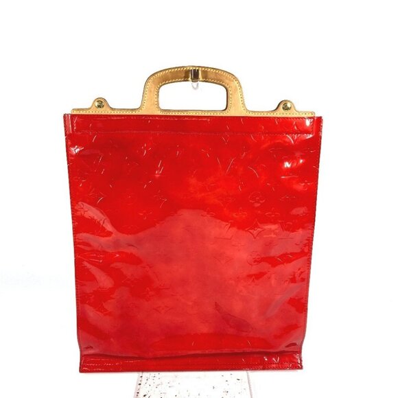 LOUIS VUITTON M91078 MonogramVernis Stanton Tote Bag Vertical Hand Bag - Picture 13 of 16